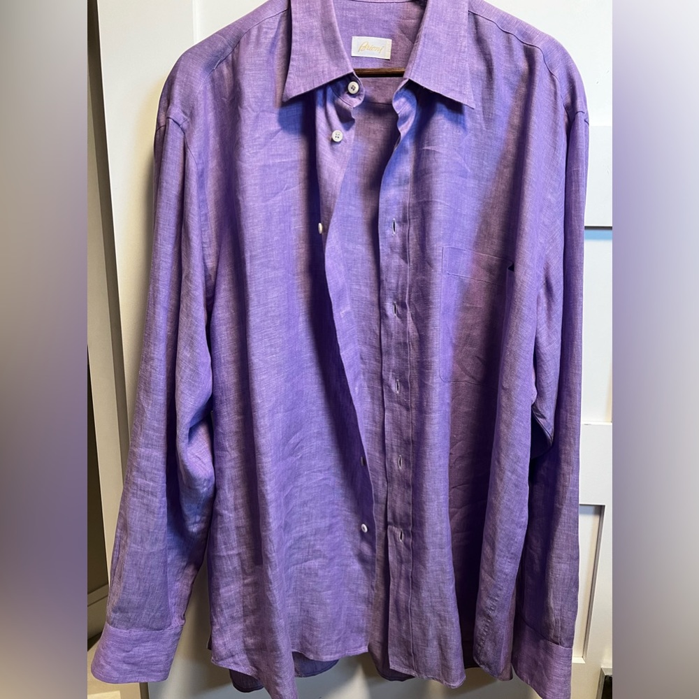 Brioni linen dress shirt